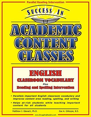 Read English Classroom Vocabulary: Success in Academic Classes (Parallel Reading Intervention) - Matthew Glavach file in ePub