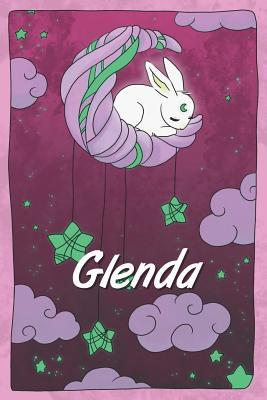Download Glenda: personalized notebook sleeping bunny on the moon with stars softcover 120 pages blank useful as notebook, dream diary, scrapbook, journal or gift idea - Jenny Illus | PDF
