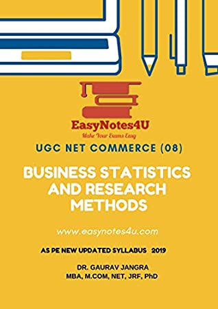 Read Online Business Statistics and Research Methods: For UGC NET Commerce (ugcnet Book 6) - Dr. Gaurav Jangra file in ePub